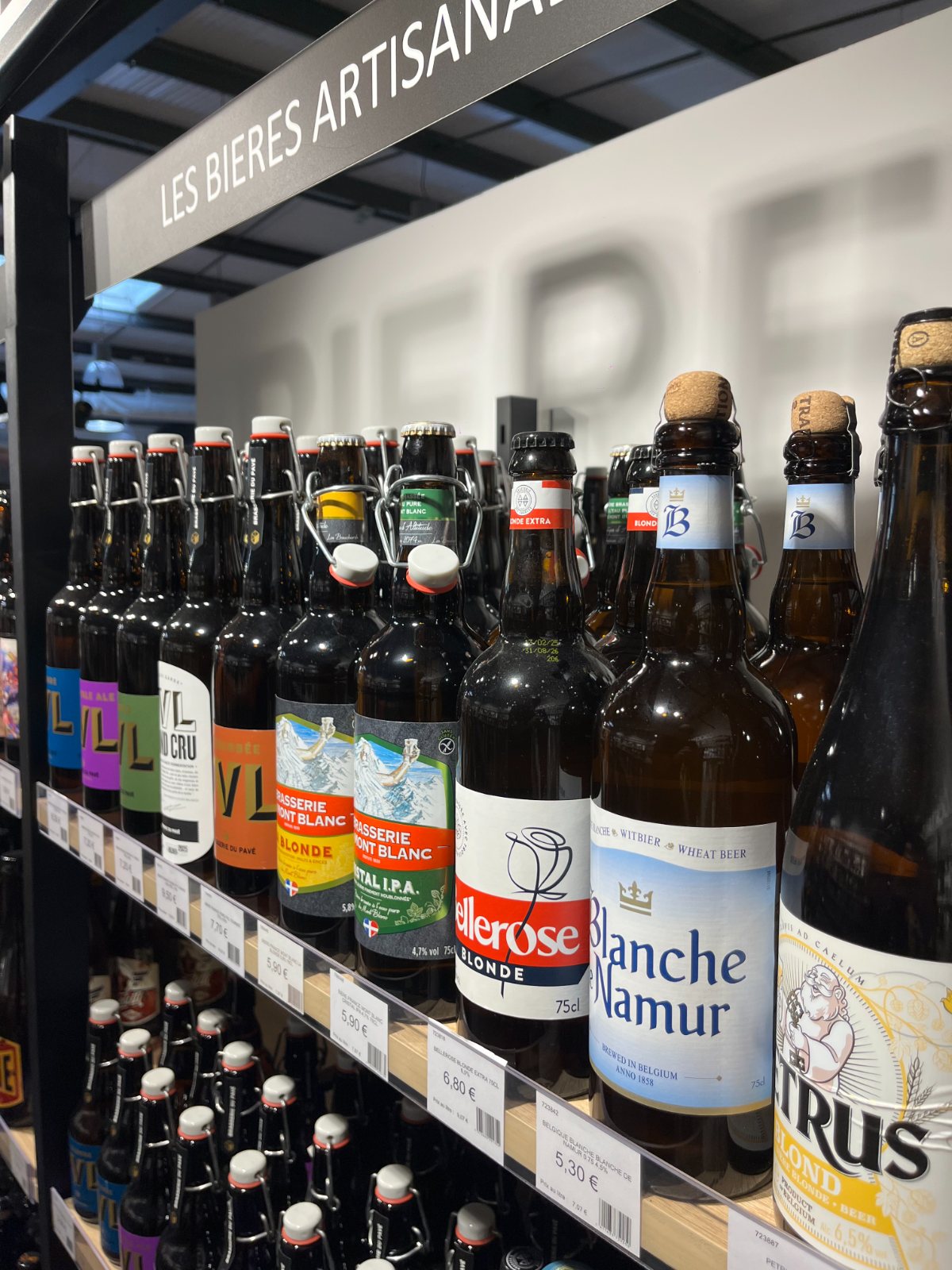 Les bières artisanales — Bellerose, Blanche de Namur, Citrus, Intercaves Villerest